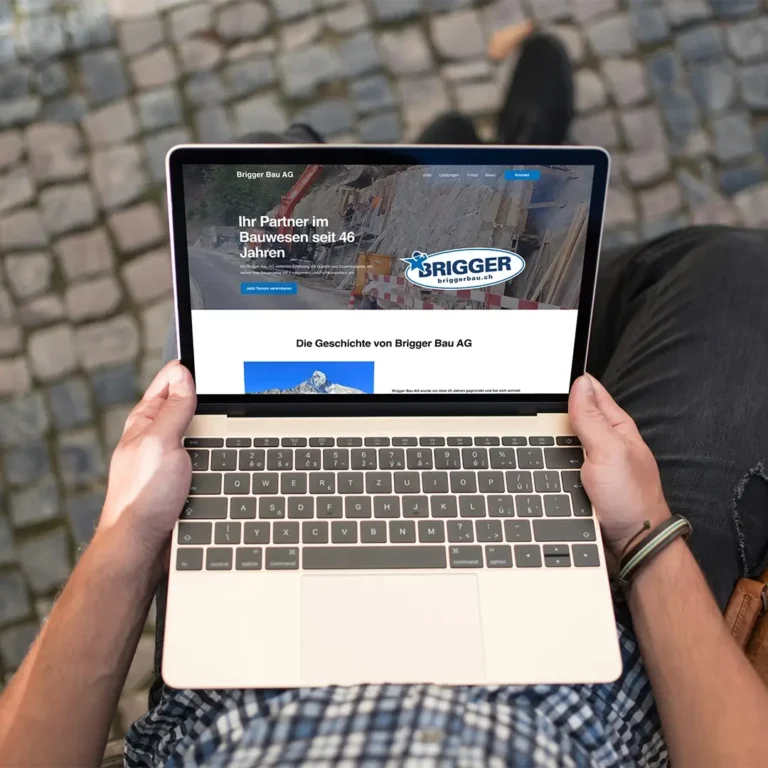 Webdesign für Brigger Bau AG in Grächen