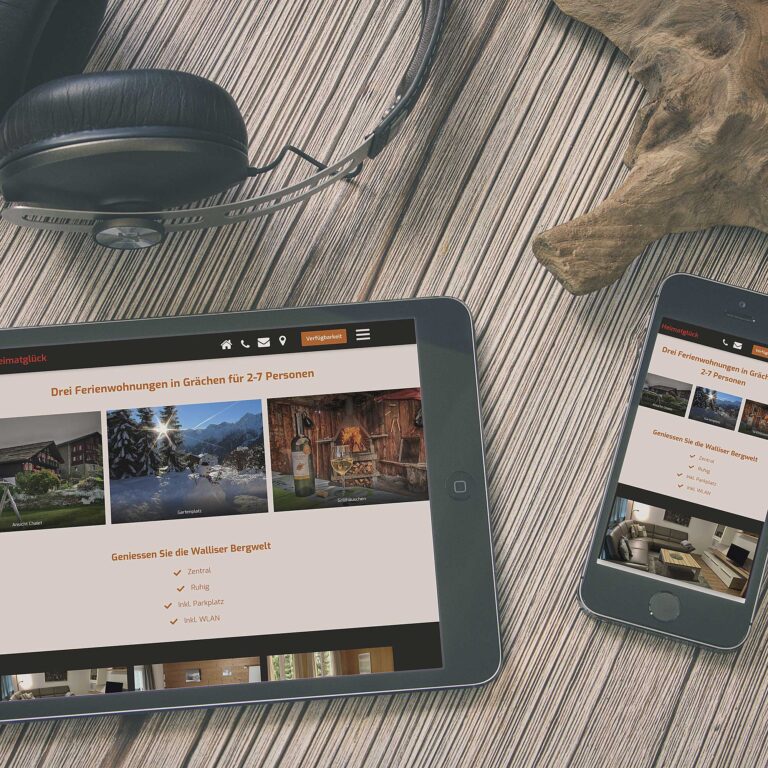 Webdesign Chalet Heimatglück