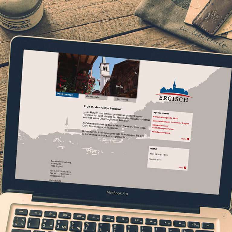 Webseite Gemeinde Ergisch