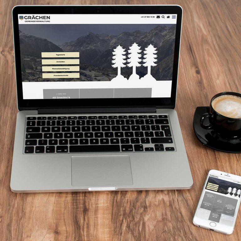 Webdesign für die Gemeine Grächen