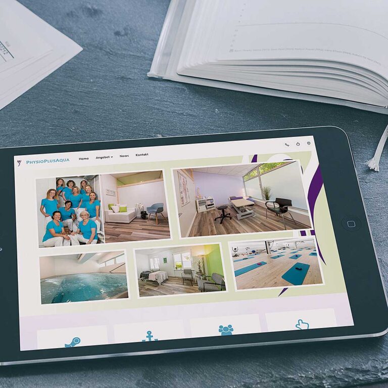 Webdesign Physio plus aqua Brig