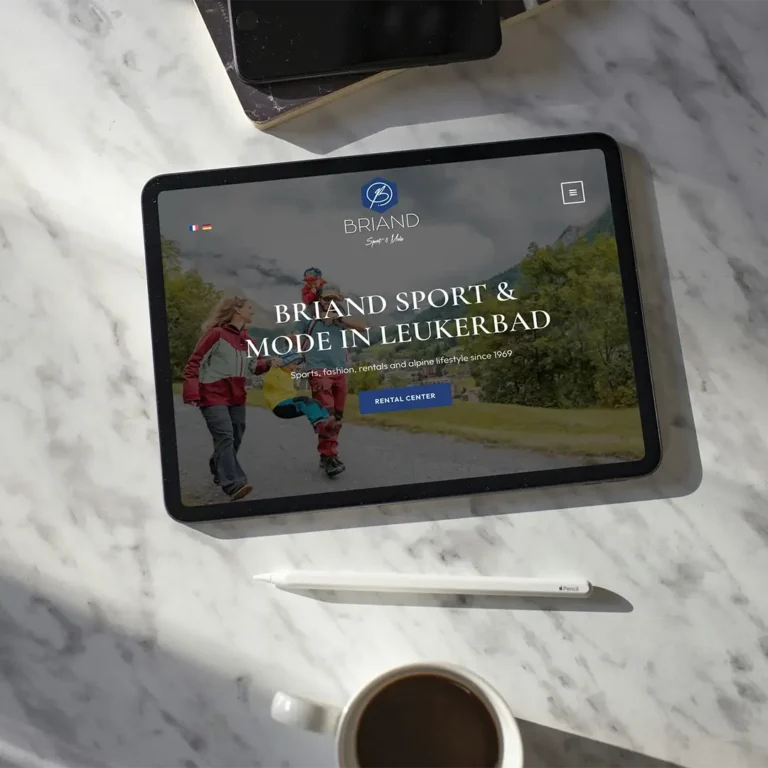 Briand Sport Leukerbad: Webdesign von augensaft